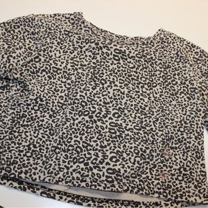 ROMWE cheetah print soft crop top